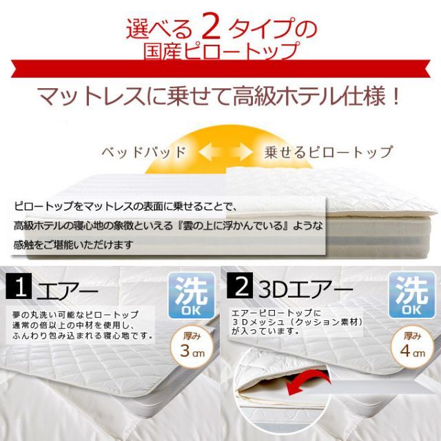 エアーピロートップ 幅160cm Qサイズ WWW_KANDAIZUMI_COM