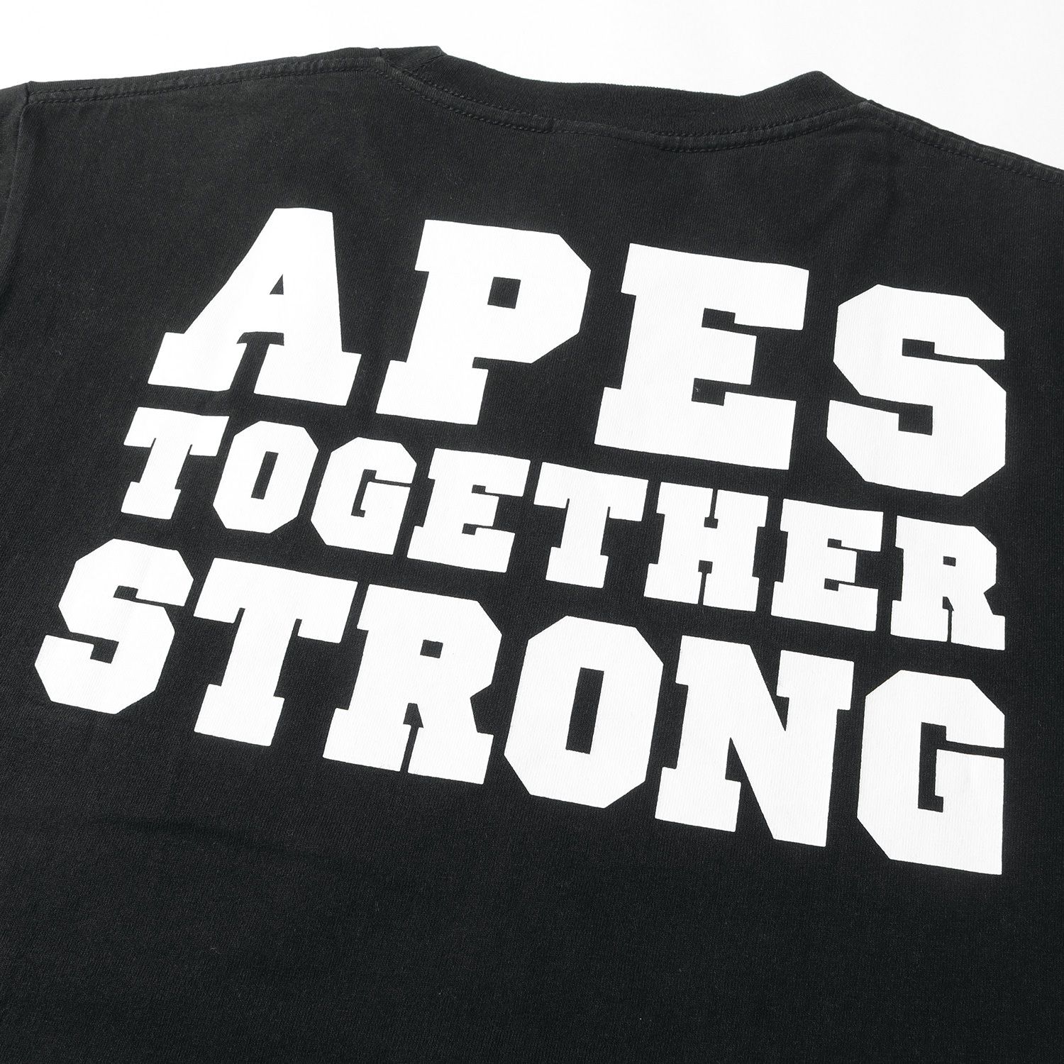 ア ベイシング　エイプ 猿 ロゴ 半袖 Tシャツ XS サイズ ブラック BAPE エイプ 猿ロゴ 半袖Tシャツ 黒 XLサイズ ユニセックス 匿名