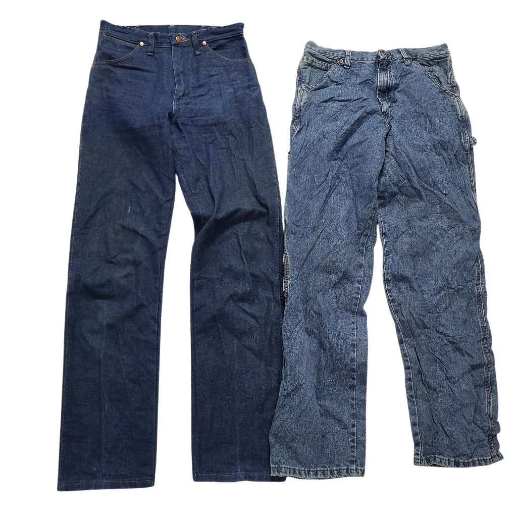 古着卸 Wrangler ラングラー パンツ 8枚セット メンズ 29 30 31 32 フェード 革パッチ ペインター 古着 NC1354