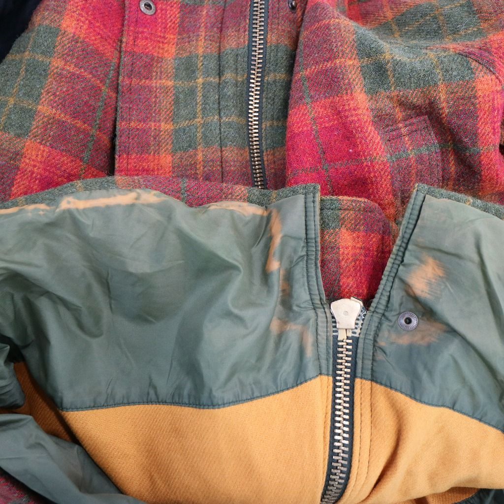 イングランド製 CHRYSALIS ウールジャケット 防寒 防風 ヨーロッパ古着 マルチカラー (レディース L) 中古 古着 N6759