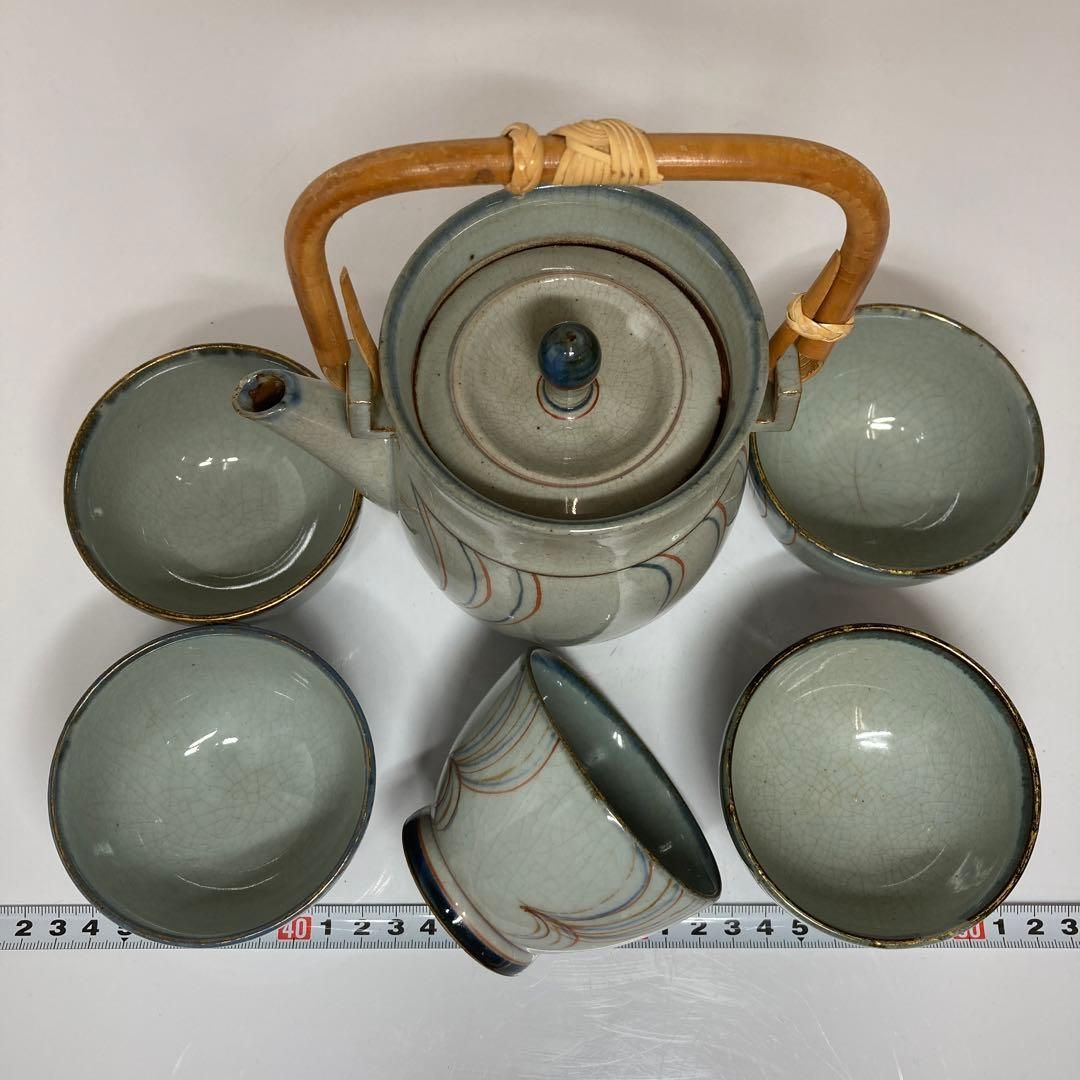 文化勲章 楠部彌弌造 番茶器セット 共箱 東K5-0805①タウサ 日本