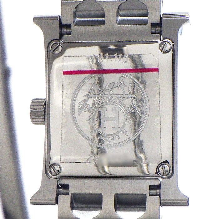 エルメス HERMES 腕時計 Hウォッチ HH1.110 スクエア ギョーシェ  