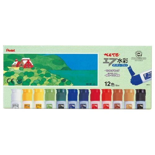 ぺんてる エフ水彩 WFC1-12 1セット