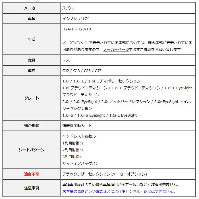 Clazzio クラッツィオ シートカバー ストリームステッチ インプレッサG4 GJ2 GJ3 GJ6 GJ7 H24 1~H28 10 EF-8122