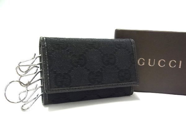 □新品同様□ GUCCI グッチ 94564 GG柄 GGキャンバス シルバー