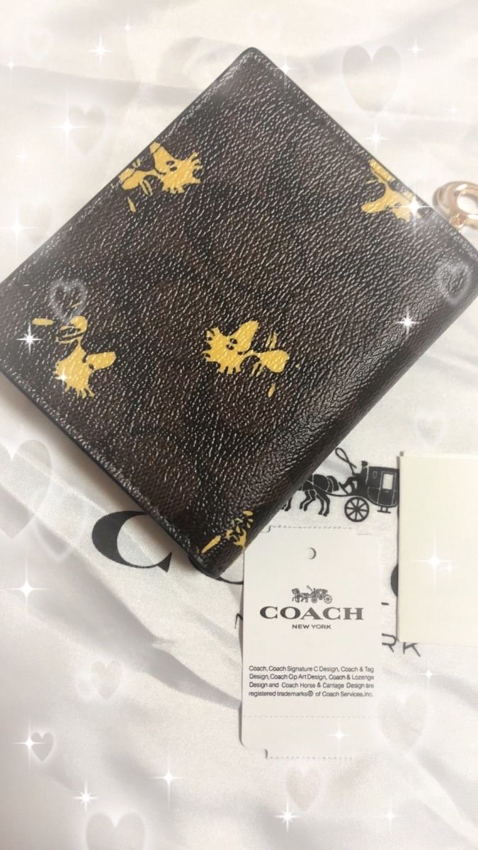 COACH×PEANUTS （コーチ）スナップウォレット ウッドストック柄 C4592