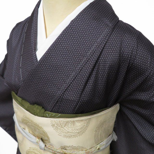 本場 大島紬 着物 未使用 正絹 袷 セミフォーマル ラベル付き