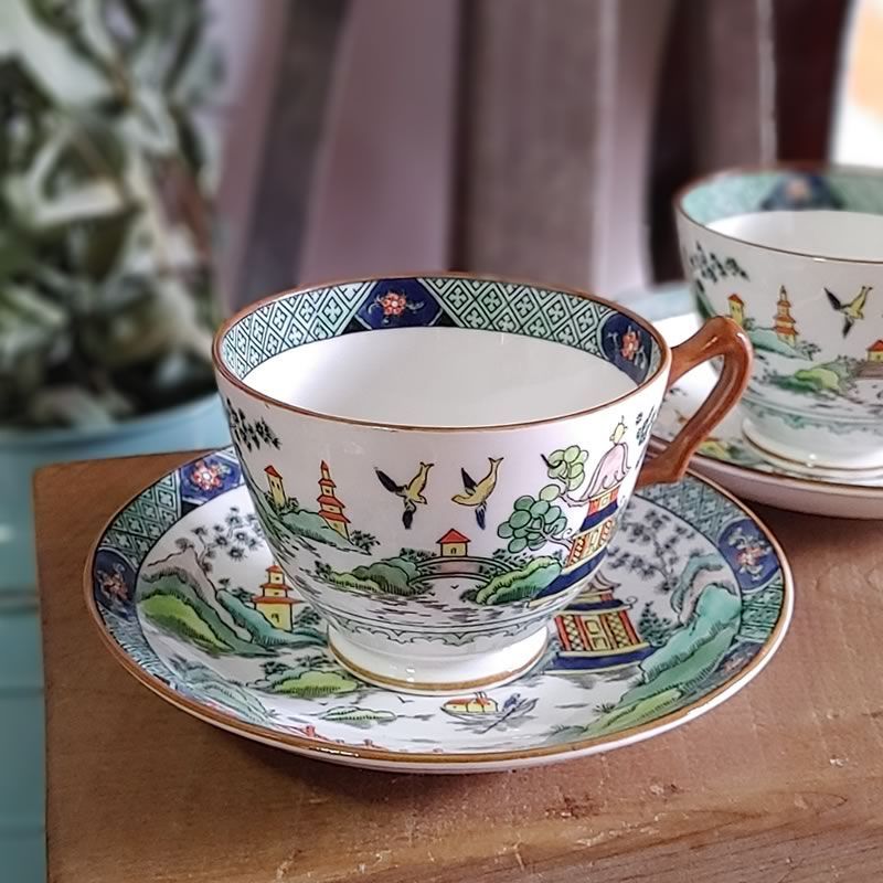 クラウン スタッフォードシャー Crown Staffordshire チャイニーズ ウィロー CHINESE WILLOW カップ & ソーサー  csta-cs-003 ヴィンテージ - メルカリ