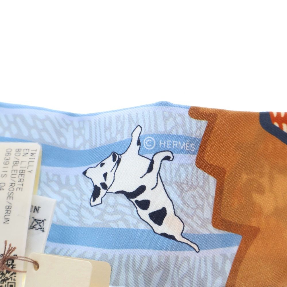 HERMES (エルメス) TWILLY EN LIBERTE ツイリー 総柄シルク