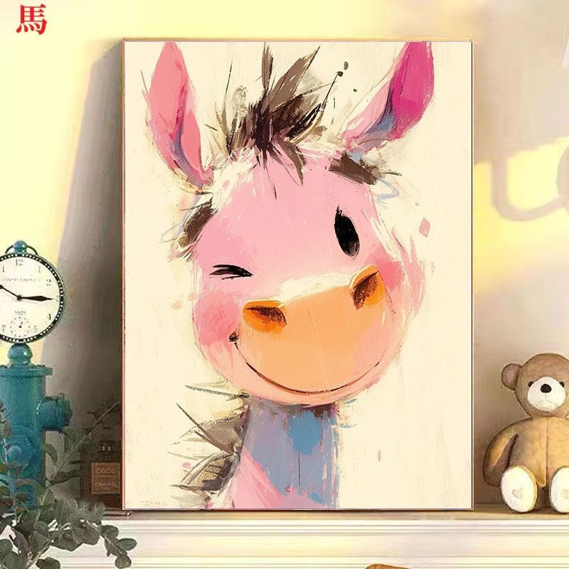 12.動物（干支） DIY 数字油絵 塗り絵 手芸キット 水海 絵画