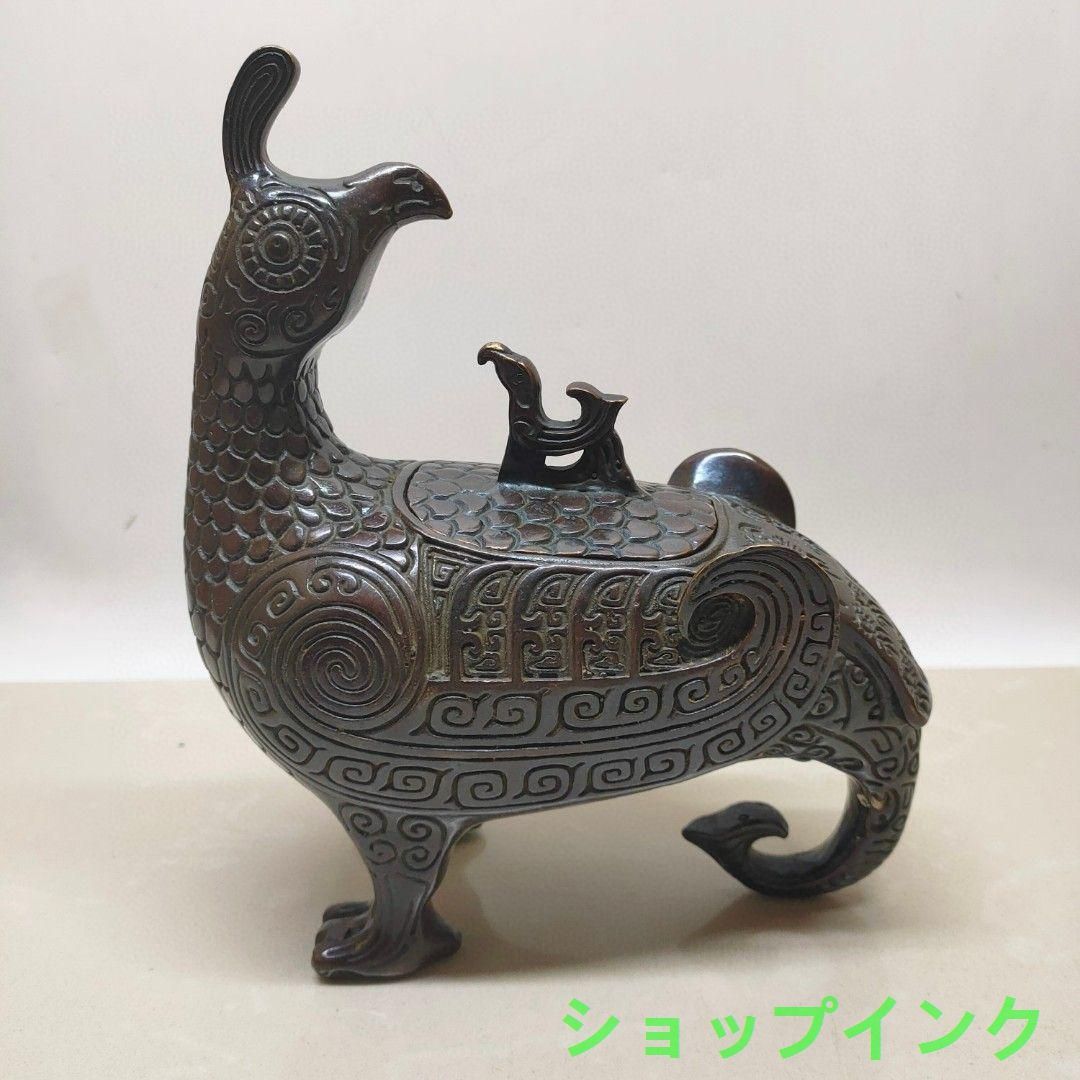 銅器 鳥尊 酒器 装飾品 現代工芸品美術品 置物 銅器 鳥尊 酒器 装飾品 現代工芸品美術品 置物 - メルカリ