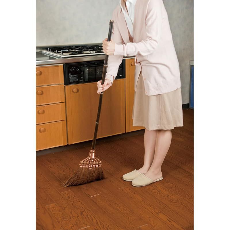 アズマ 室内用シュロほうき 吾妻棕櫚箒鬼毛長柄 穂幅29cm 全長123cm 良質な穂を選別し ほぐして束ねた上級棕櫚箒 匠113 0