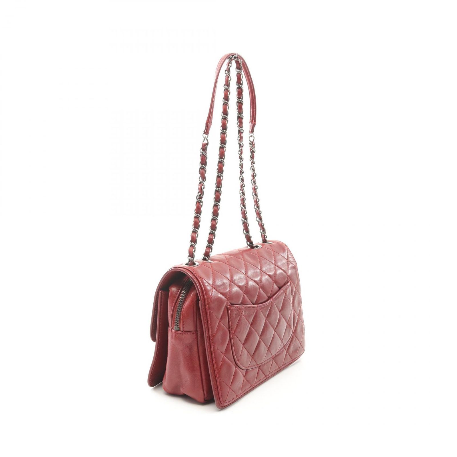 シャネル CHANEL ショルダーバッグ マトラッセ ボルドー ラムスキン 