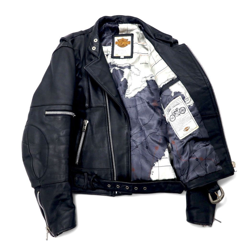 HARLEY DAVIDSON ダブル ライダースジャケット レザージャケット 38