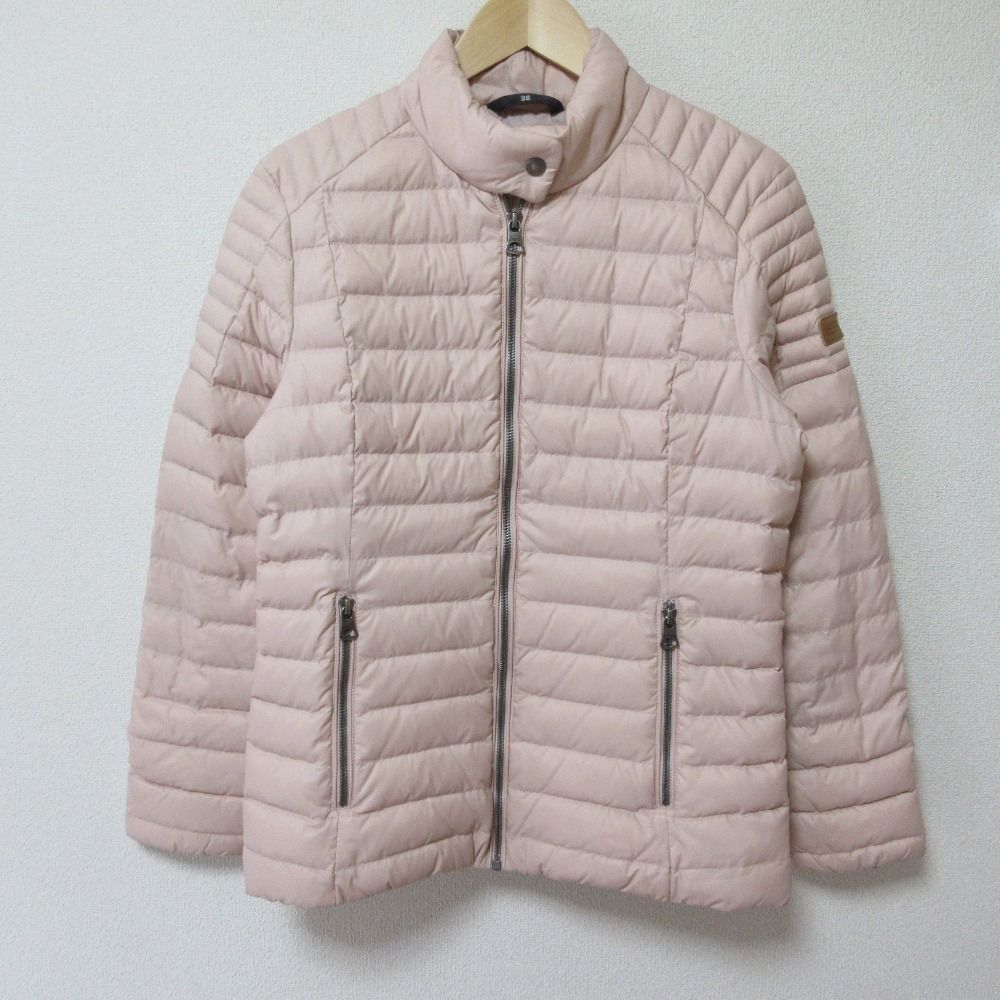 AIGLE エーグル ナイロン ジップアップ ショート丈 ダウンジャケット ブルゾン 38 ピンク レディース 古着