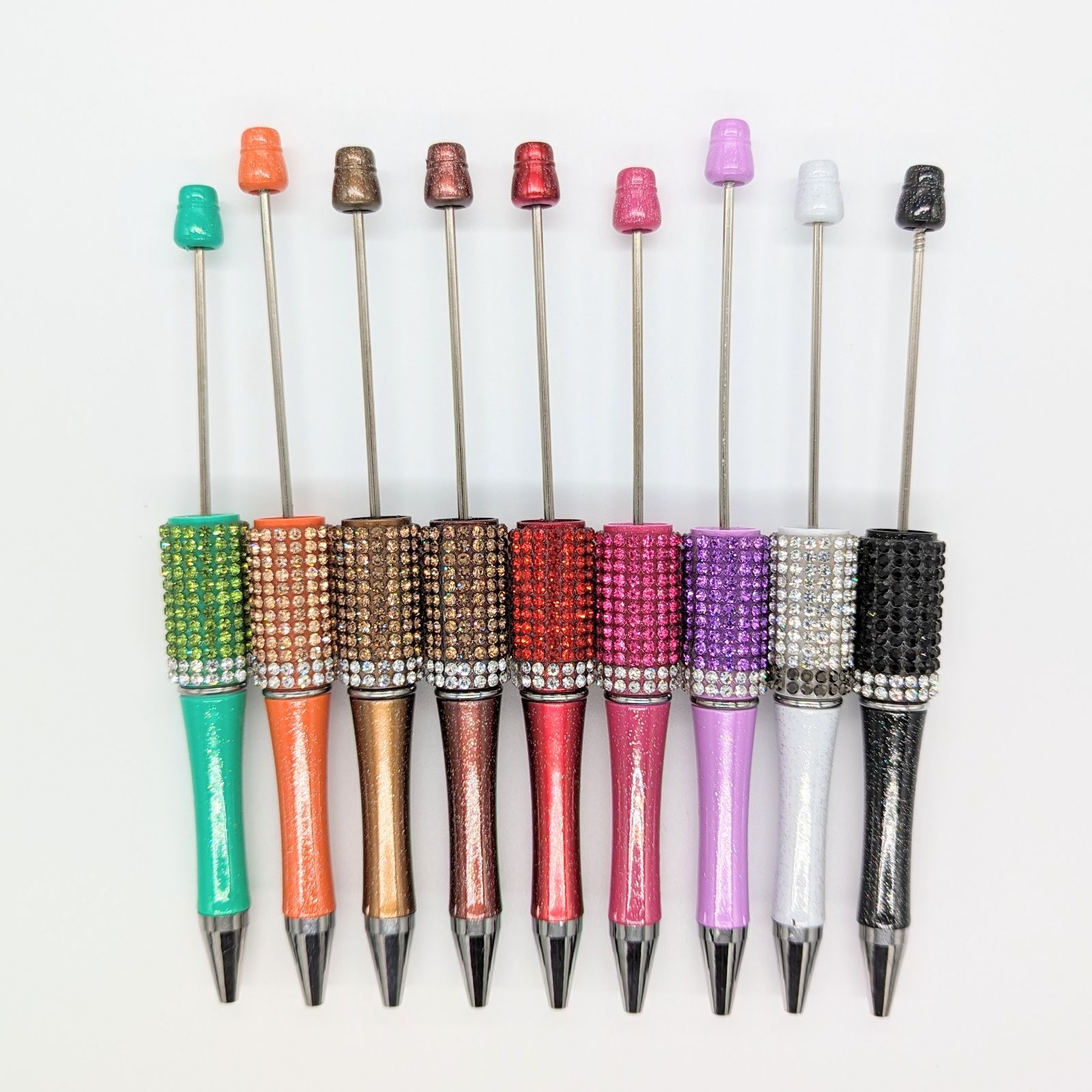 カスタムボールペン ペンビーズ ラインストーンビーズ 【1個/180yen】 カスタムボールペン ペンビーズ いちごラインストーンビーズ1個