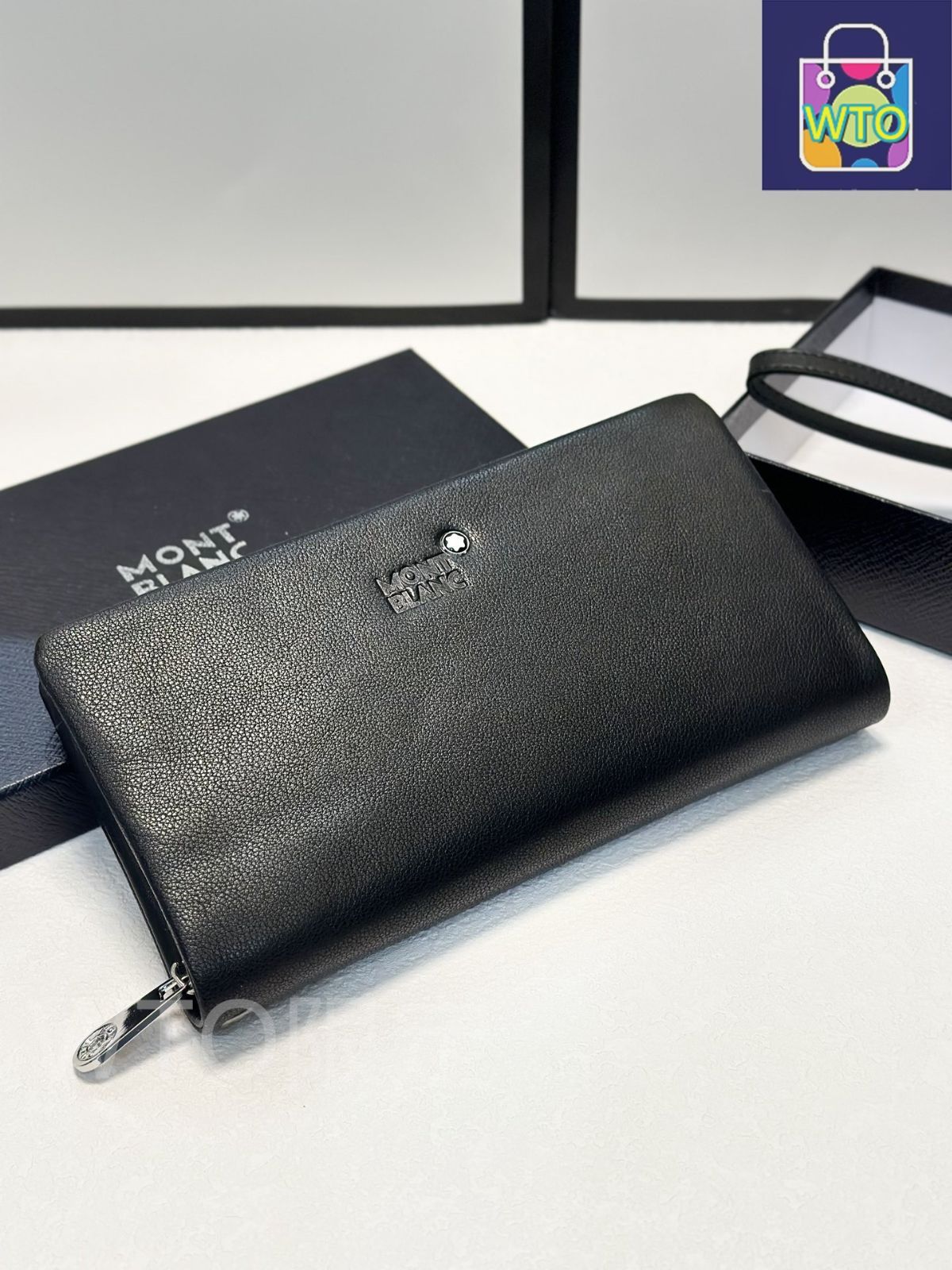 本日限定特価】モンブラン メンズ レザー ハンドバッグ 21×10cm