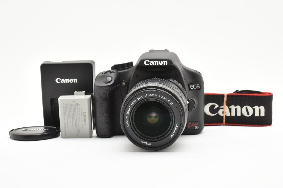 ショット数1280回 美品 Canon EOS kiss X3 + EF-S 18-55mm F3.5