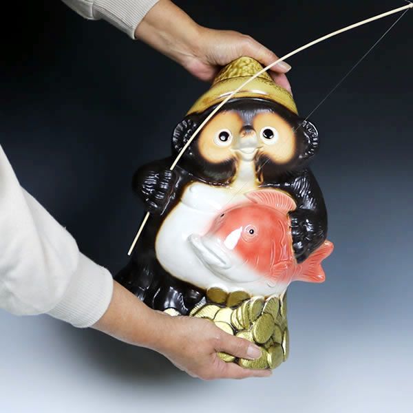 信楽焼 七福神 狸 恵比寿 えびす様 信楽焼 たぬき 置物 縁起物
