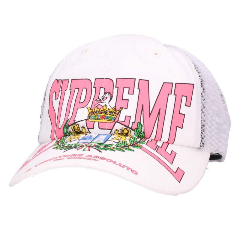 シュプリーム 25 AW Crest Mesh Back 6-Panel クレストメッシュキャップ帽子 メンズ
