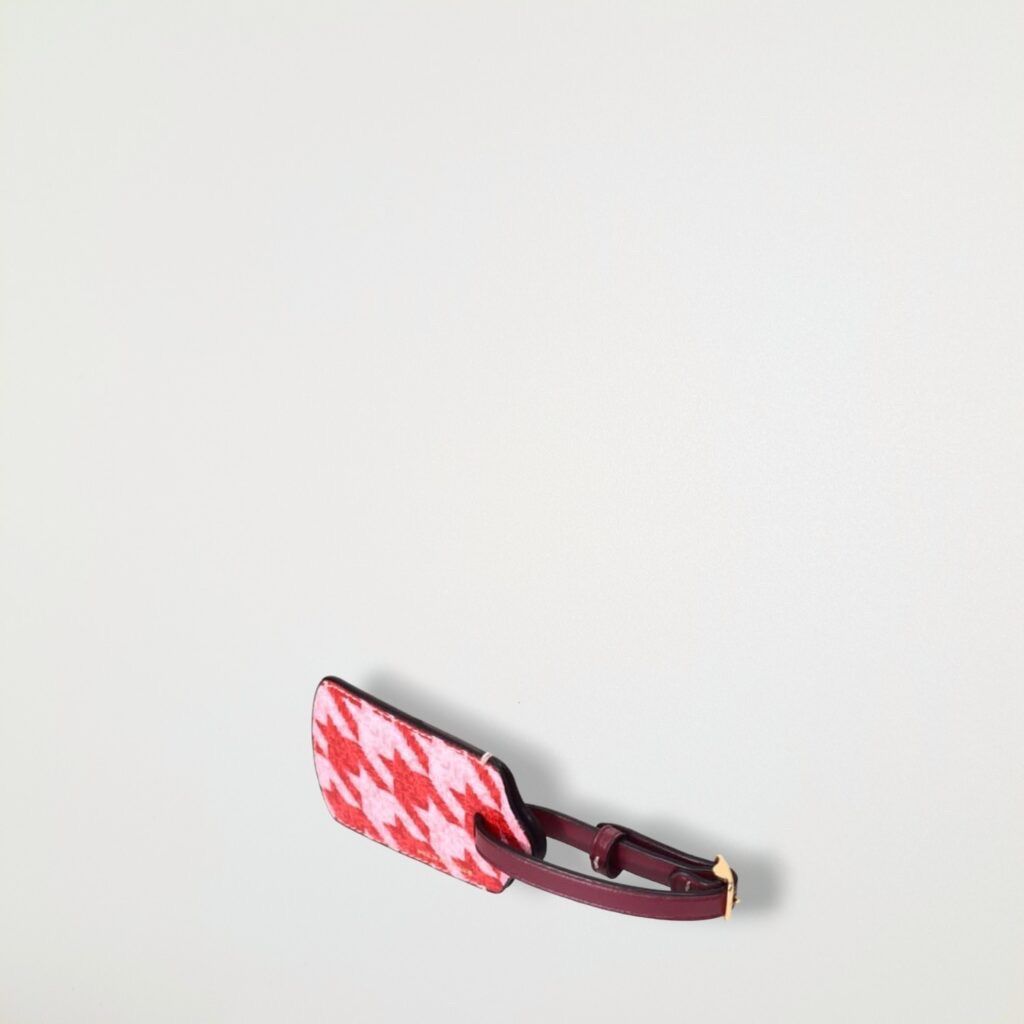 プレゼント用【コーチ】Coach ラゲッジタグ 千鳥格子柄 荷物タグ