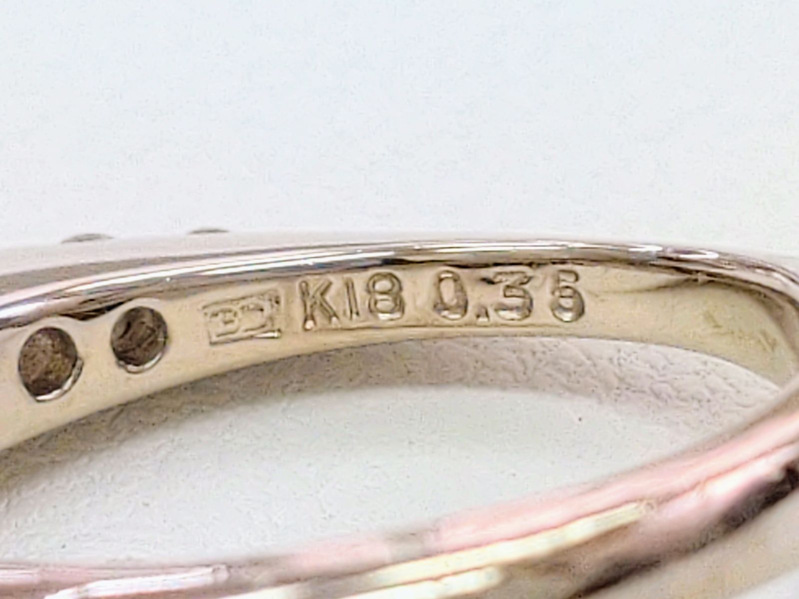 カシケイ ネイキッド K18BG ブラウンダイヤモンド7石 0.35ct ピンキー 