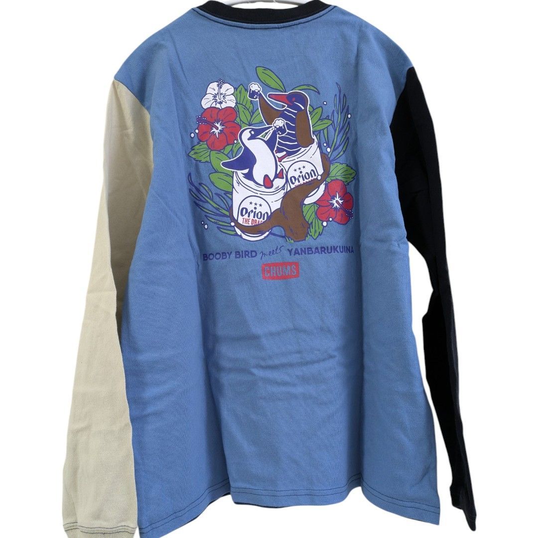 匿名配送 24時間以内発送 XLサイズ ORION CHUMS 24秋コラボ OWYC24 ロングスリーブTシャツ クレイジーカラー 長袖 チャムス オリオンビール ロンT トレーナー スウェット カットソー 春コーデ プレゼント ギフト 期間