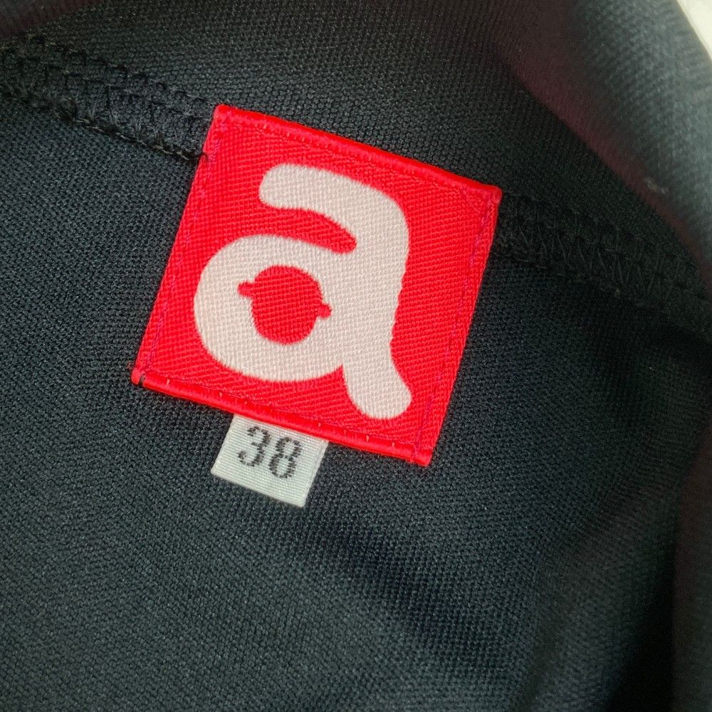 サイズ：38 ARCHIVIO アルチビオ 襟付き 半袖Tシャツ ブラック系