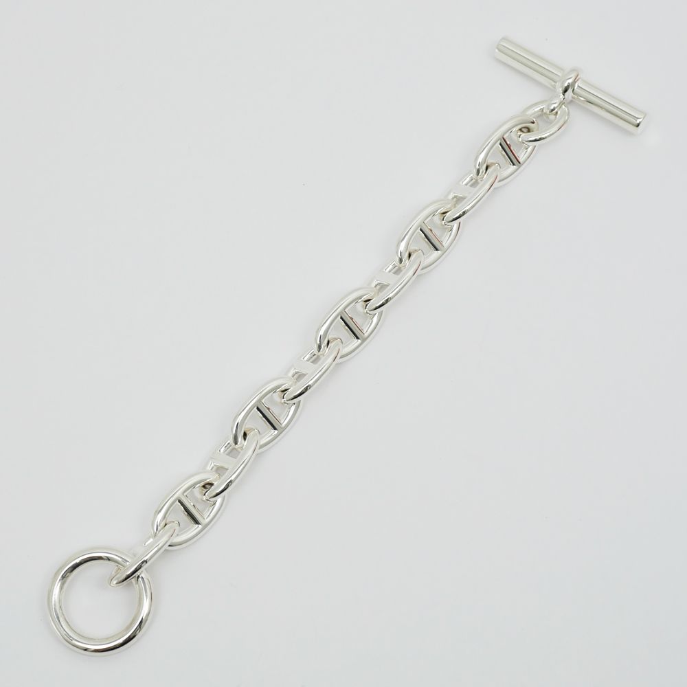 名東】エルメス シェーヌダンクル TGM 10コマ ブレスレット シルバー