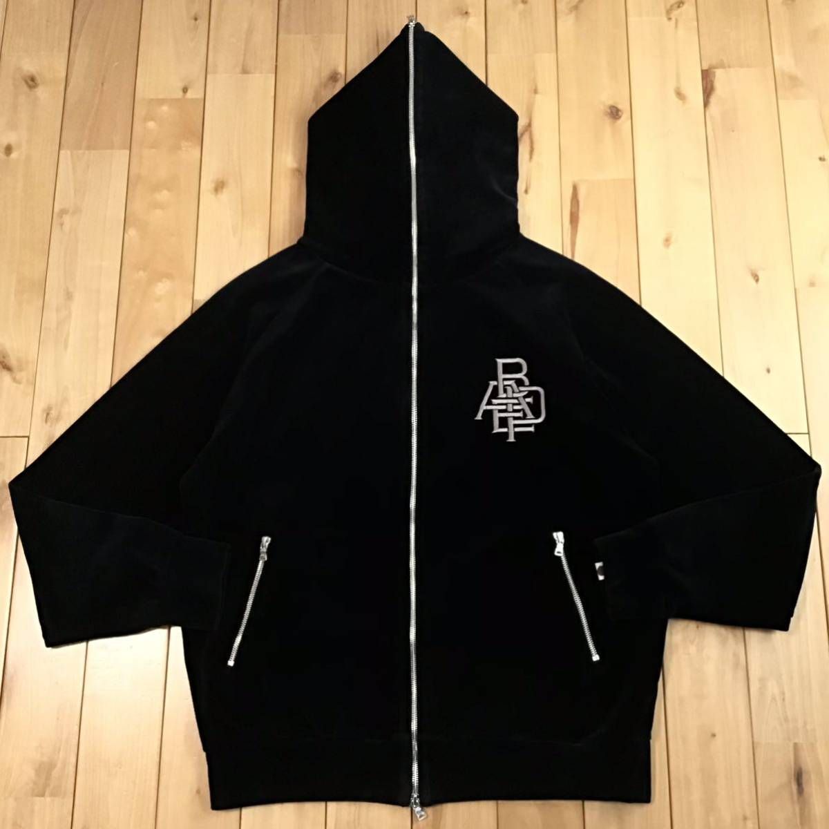 A BATHING APE ベロア ジップアップ パーカー レア 日本製A BATHING