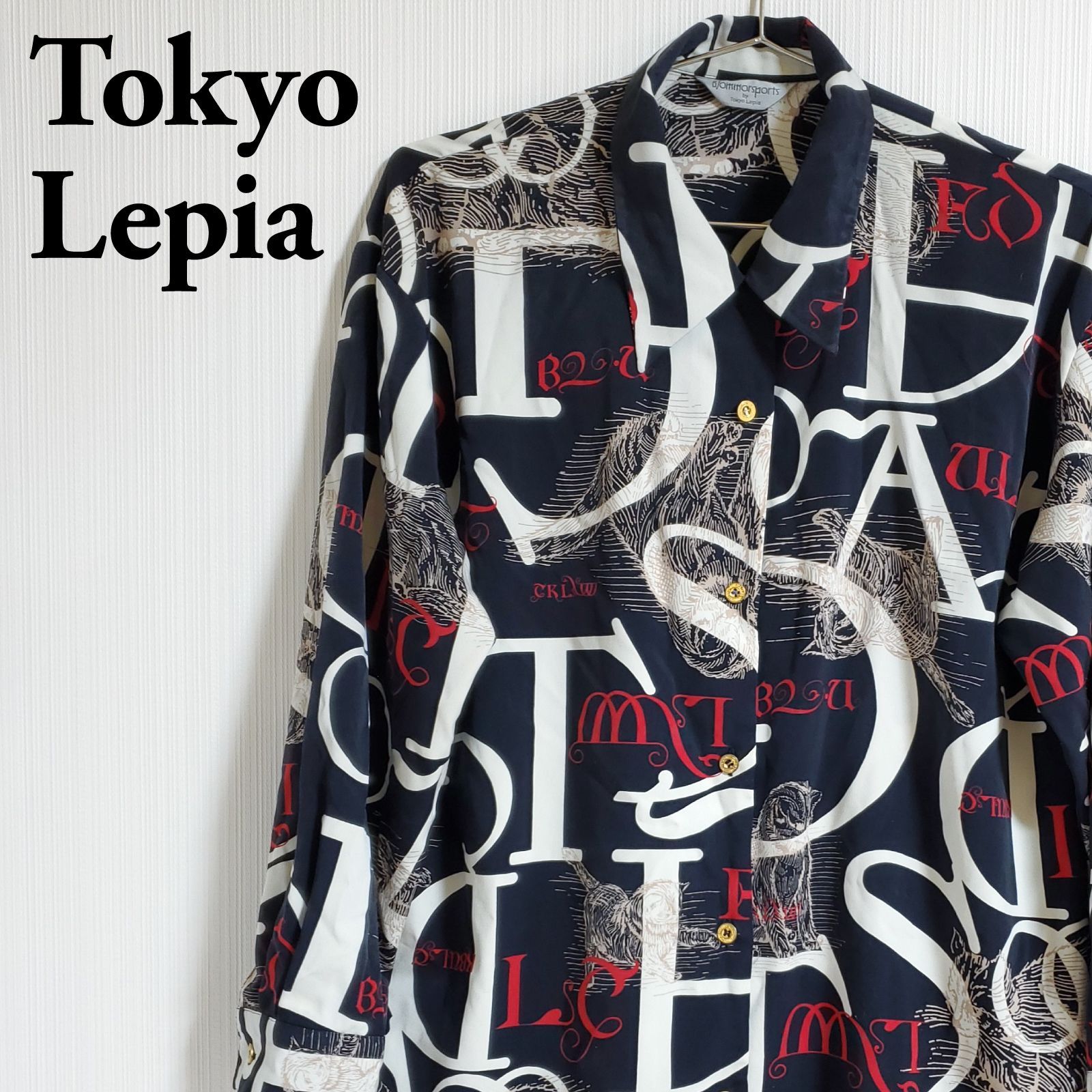 Tokyo Lepia 総柄シャツ 長袖 レトロ ヴィンテージ ビンテージ メンズ