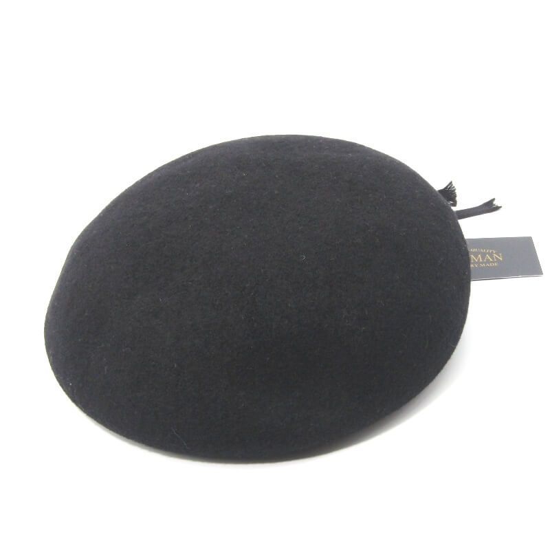 未使用 Mr.FATMAN ミスターファットマン ベレー帽 5243006 VINCENT BASQUE BERET ウール 日本製 ブラック 黒 L 28008976
