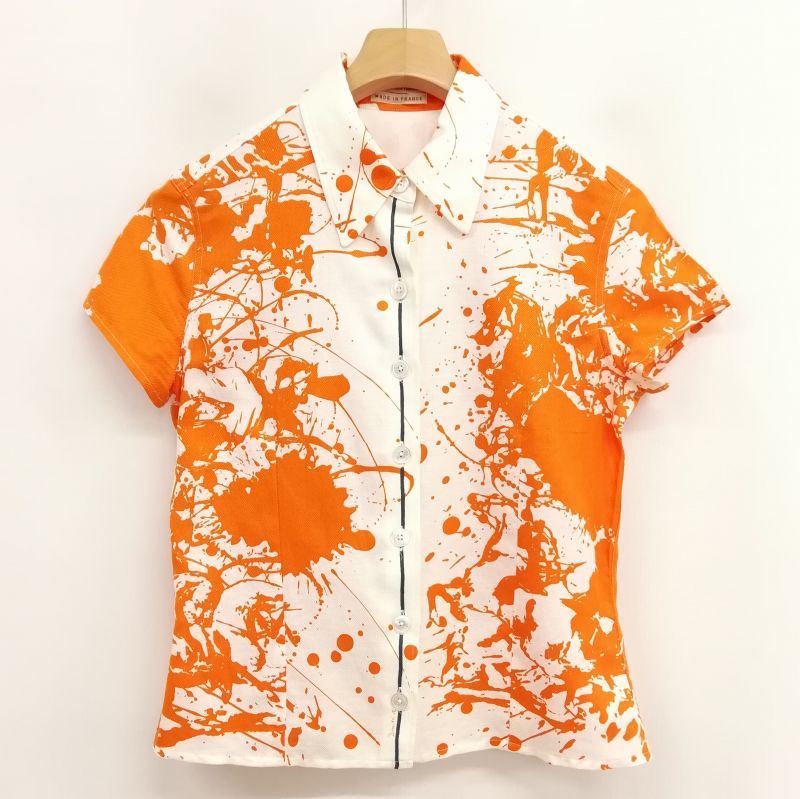 HERMES マルジェラ期　リネンシャツ エルメス マルジェラ期 リネン シャツ 38 ホワイト ヴァルーズ