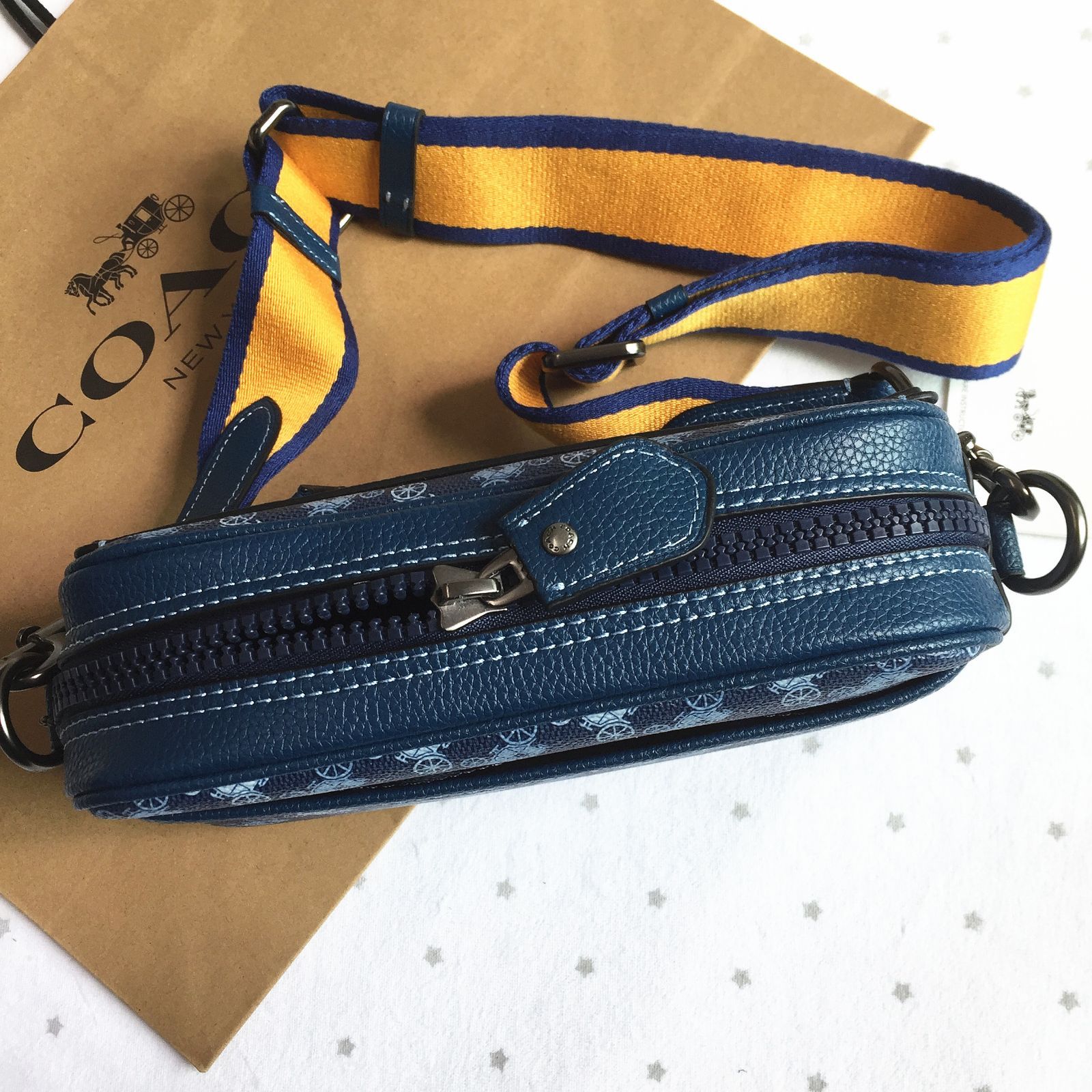 セール中】COACH コーチバッグ 89084 ブルー クロスボディー