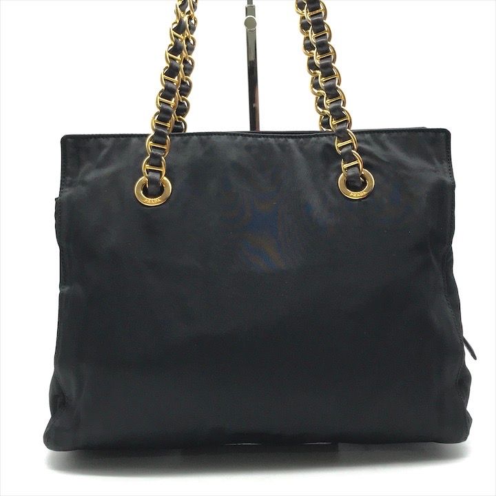 ✨極美品✨プラダ ショルダーバッグ 三角ロゴプレート ゴールド金具 ナイロン PRADA - プラダ 三角ロゴプレート ハンドバッグ ショルダー