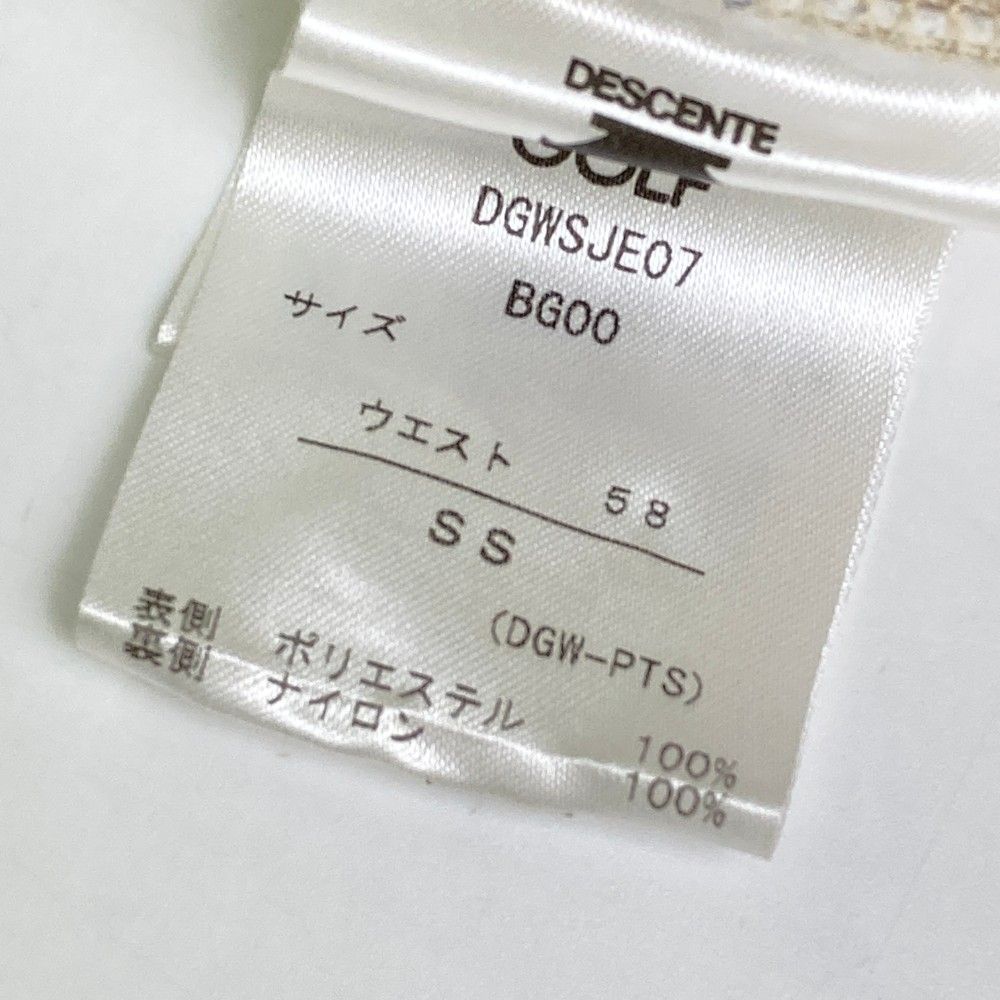 サイズ：SS DESCENTE GOLF デサントゴルフ  裏起毛 スカート 裾プリーツ  ベージュ系 [240101461296] ゴルフウェア レディース ストスト DESCENTE GOLF デサントゴルフ 裏起毛 スカート 裾プリーツ
