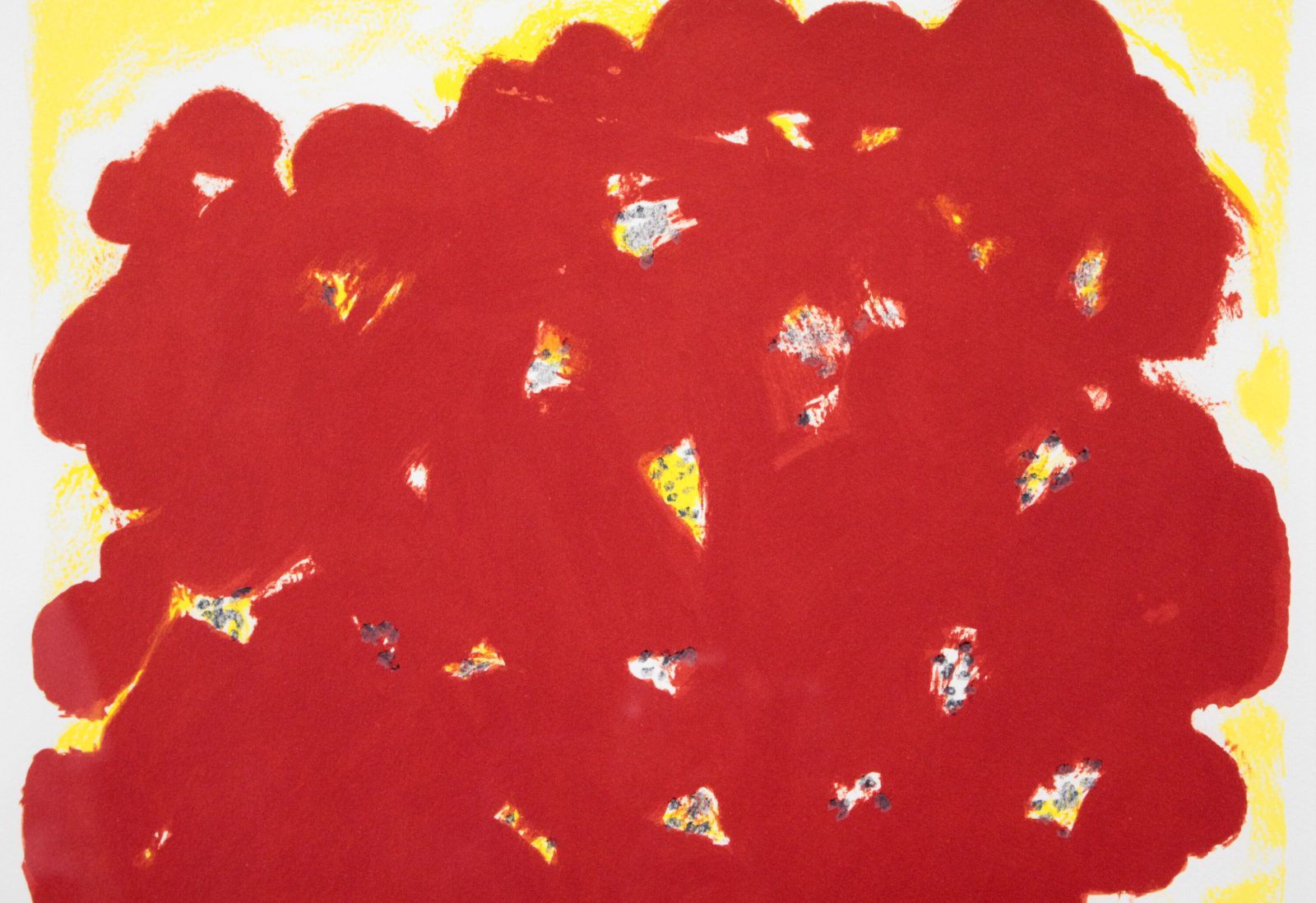 三岸節子 「赤い花」 リトグラフ 版画 絵画 - メルカリ