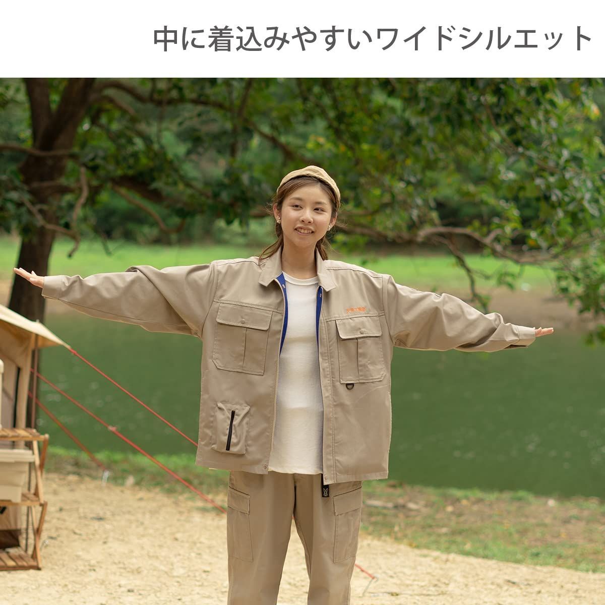  上下セット ポリコットン生地の焚き火ウェア キャンパーノ サギョーギ ディーオーディー その他 小物