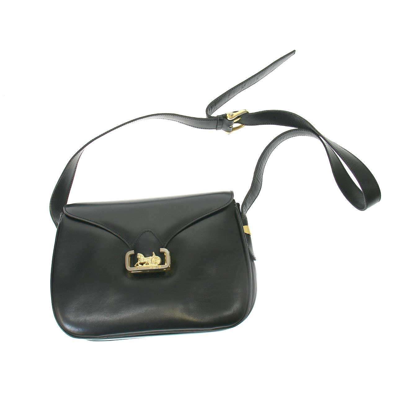 CELINE セリーヌ 馬車金具ヴィンテージレザーショルダーバッグ CELINE セリーヌ 馬車金具ヴィンテージレザーショルダーバッグ