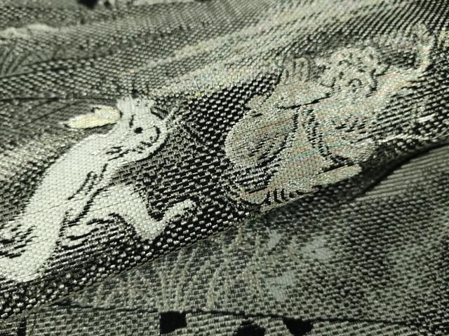 平和屋本店□極上 BANKAN わものや 両面 全通柄袋帯 鳥獣戯画