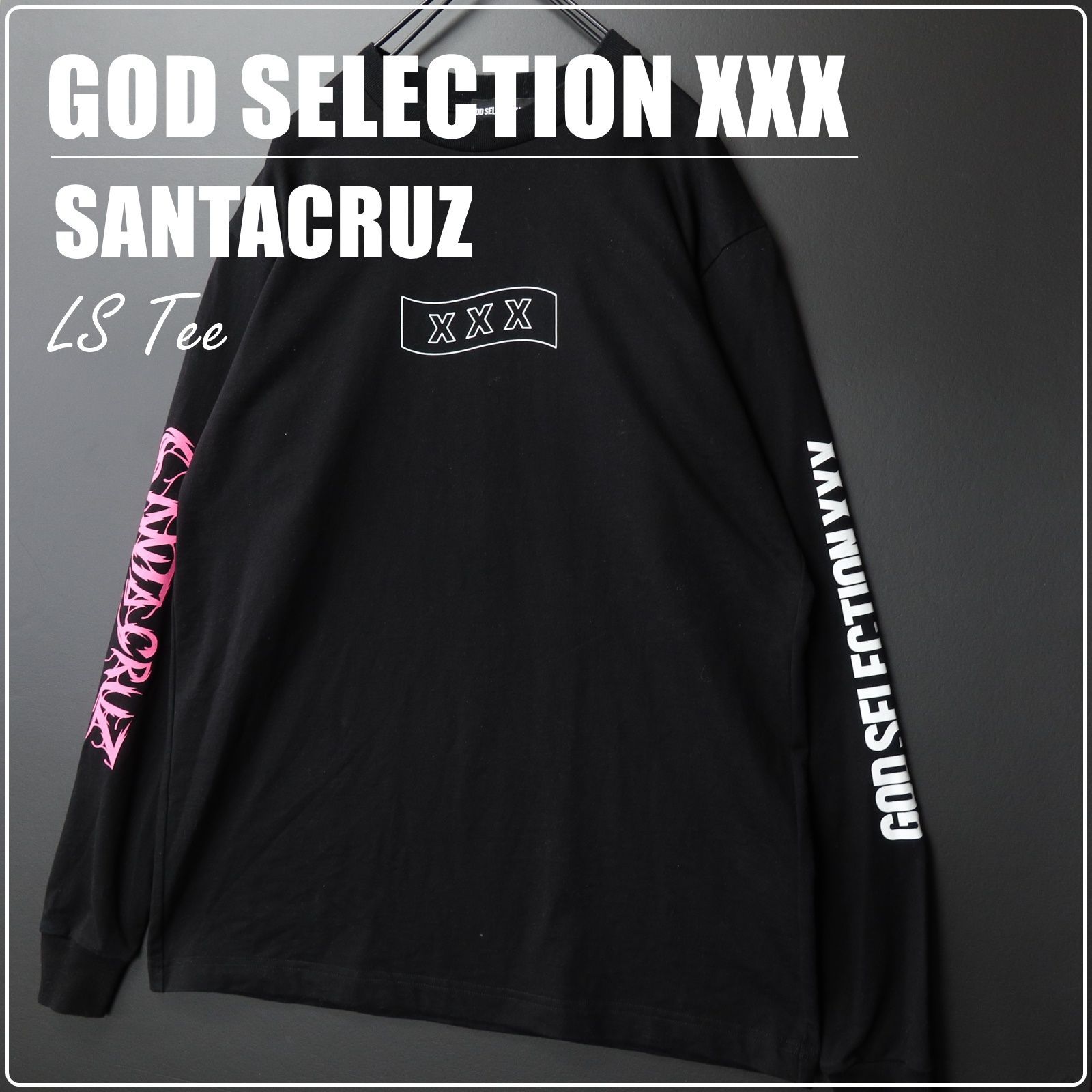 希少アイテム☆GOD SELECTION XXX × SANTACRUZ ゴッドセレクショントリプルエックス サンタクルーズ コラボ 長袖Tシャツ  プリント SIZE S ブラック 袖プリント - メルカリ