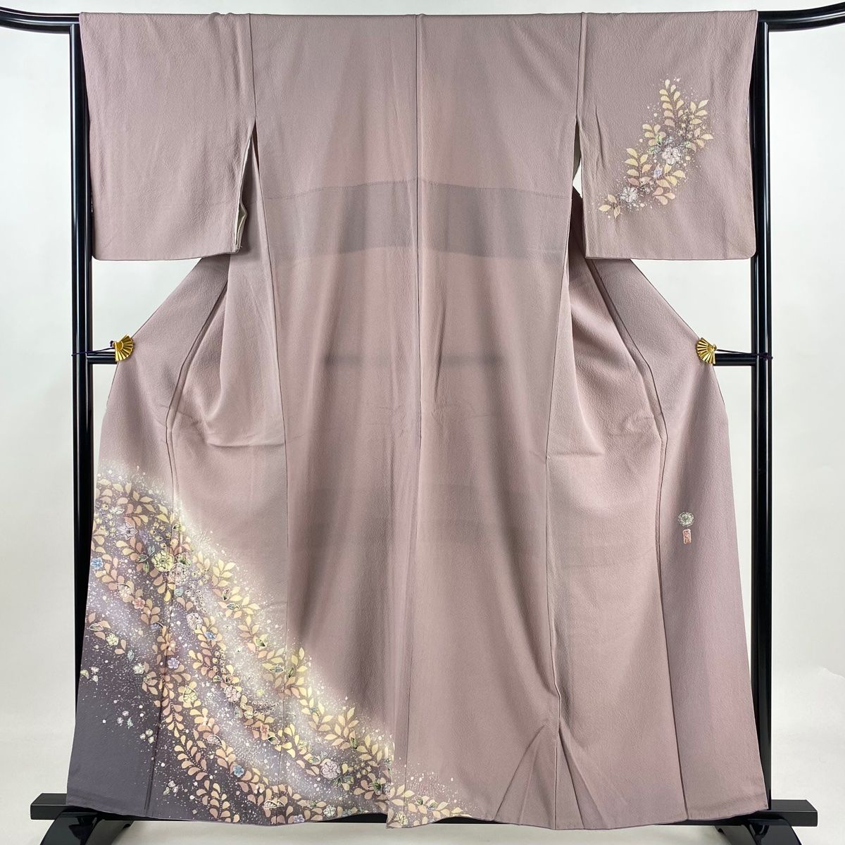 付下げ 身丈158cm 裄丈64.5cm M 袷 翠山工房 やまと 落款 辻が花  