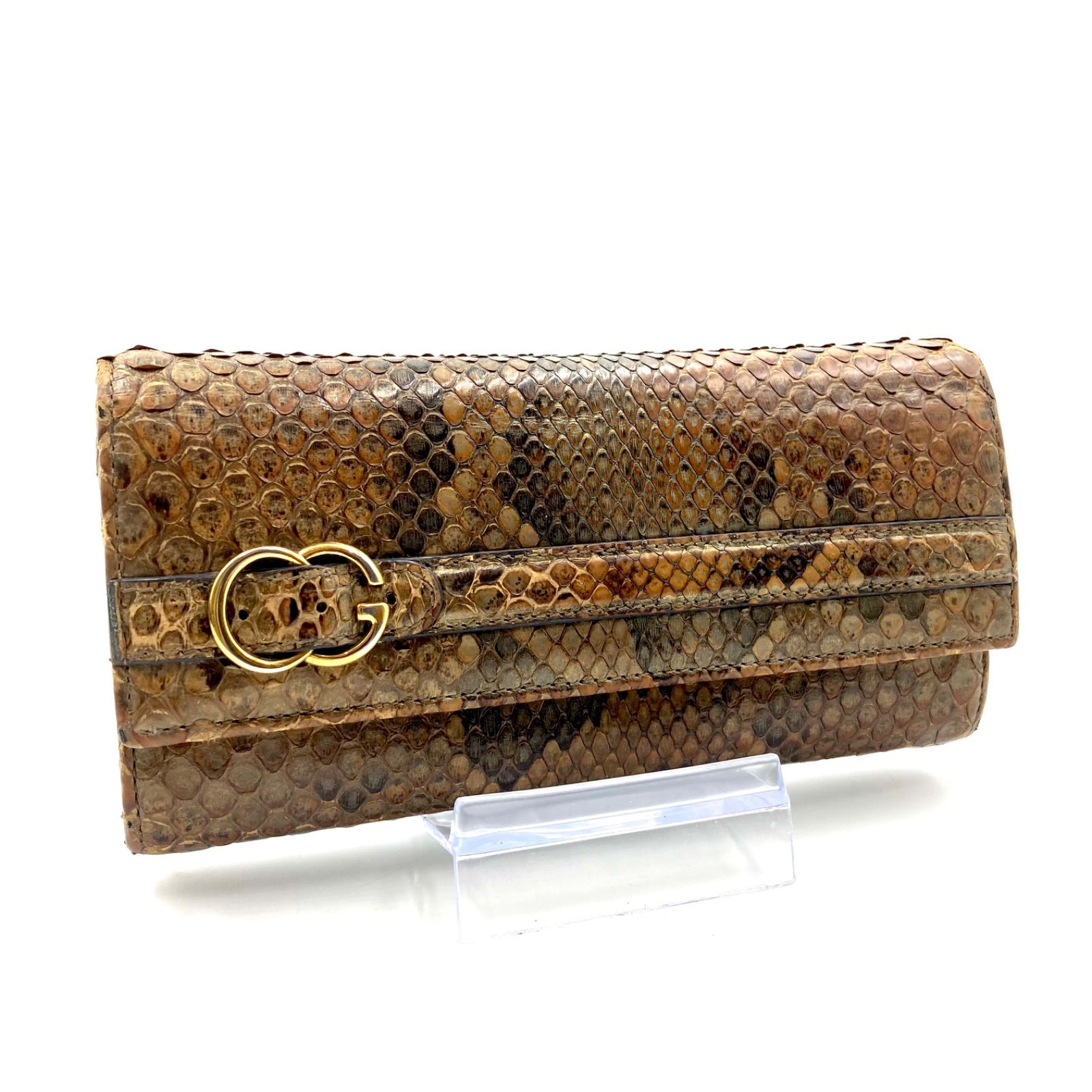 □稀少□GUCCI グッチ GGマーモント パイソンレザー 長財布 ロング