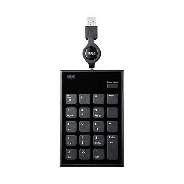 まとめ サンワサプライ 巻取りUSBテンキー ブラック NT-21UBK 1個 ×3セット