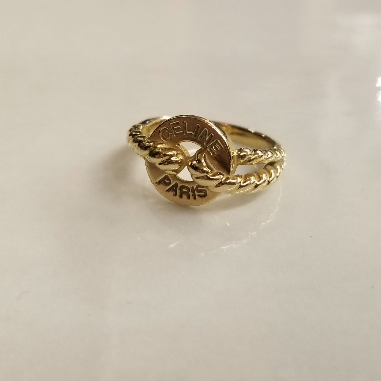 CELINE vintage サークルリング K18 750刻印 セリーヌ ヴィンテージ 金