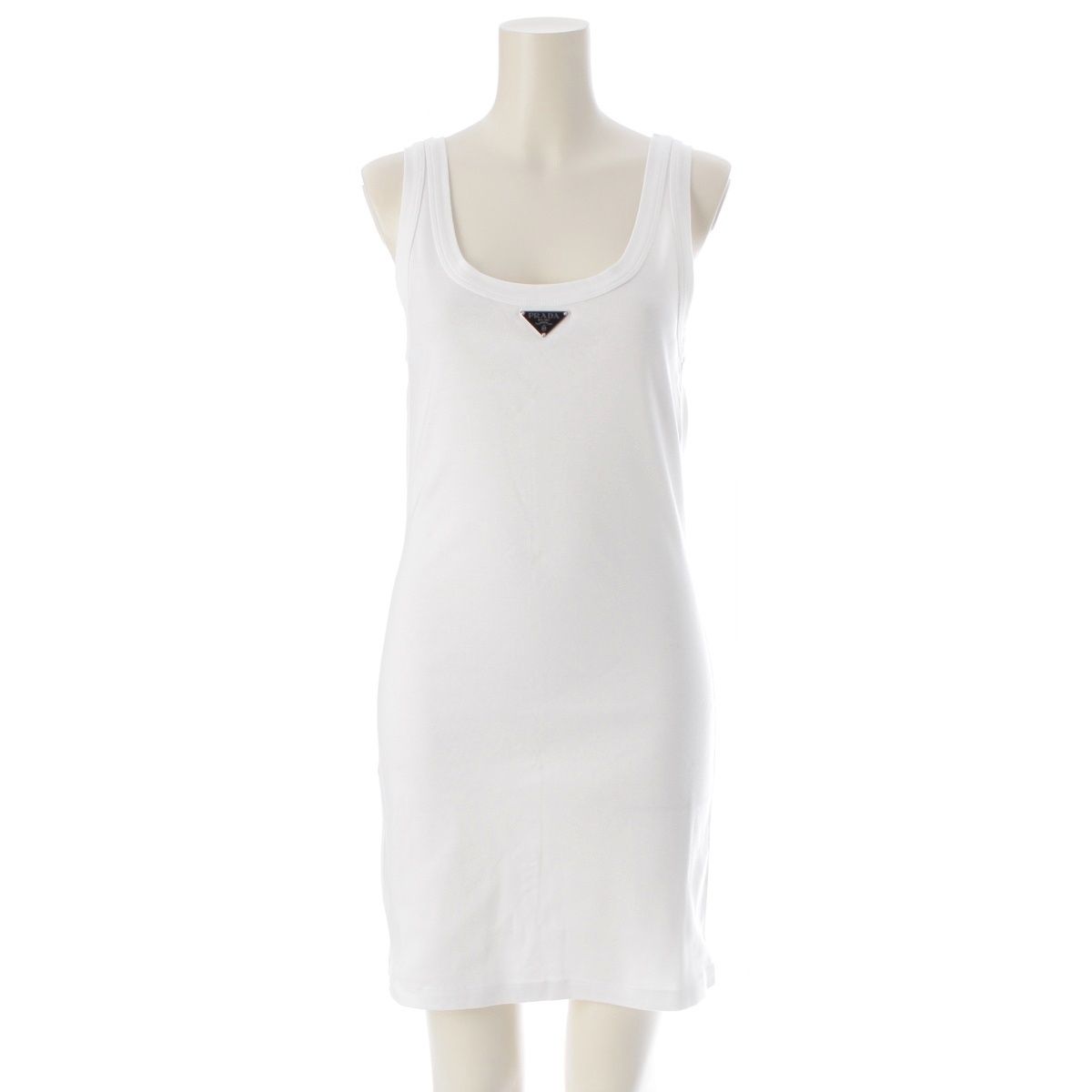 7％OFFクーポン対象】プラダ PRADA トライアングルロゴ ビーズ タンク  