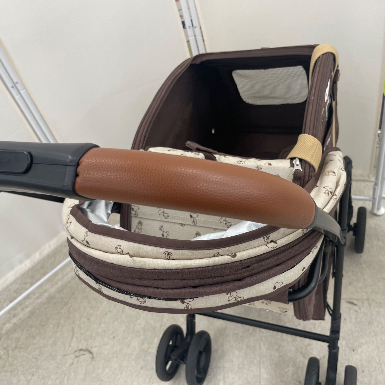 スヌーピー】ペットカート3ウェイ《ブラウン》| ペットパラダイス