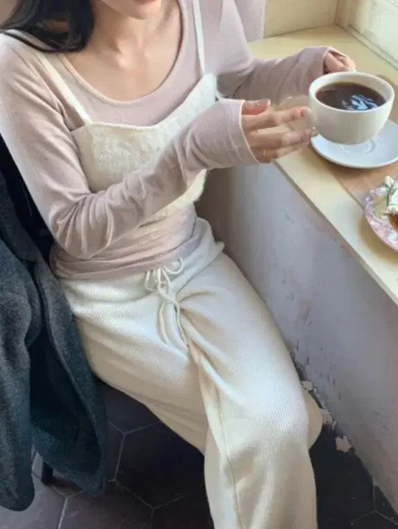 lazyshop フリップ ニット パンツ ー Flip knit pants