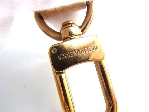 ■極美品■ LOUIS VUITTON ルイヴィトン レザー ゴールド金具 バッグ用 ショルダーストラップ 肩掛け ベージュ系 AE7768ｱZベージュ系素材