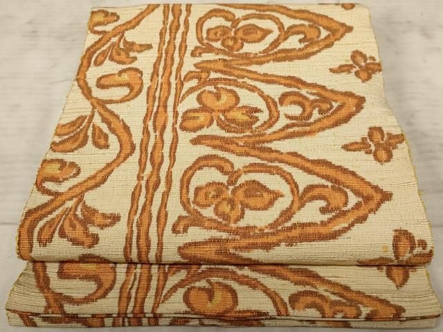 平和屋着物◎八寸名古屋帯 紬地 更紗花文 正絹 逸品 AAAX7905dt - メルカリ 